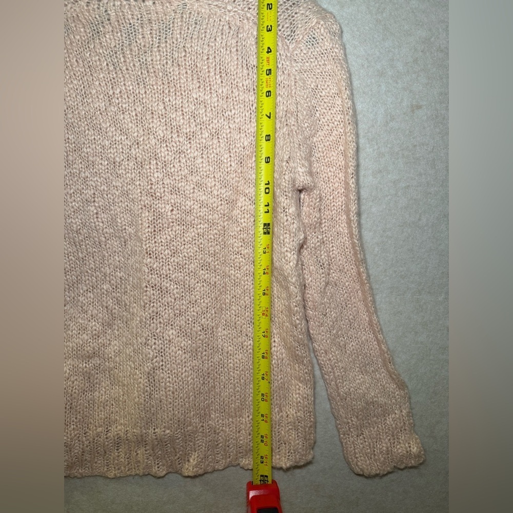 Philosophy Light Pink Knit V Neck Sweater, Women Size S - Picture 7 of 9